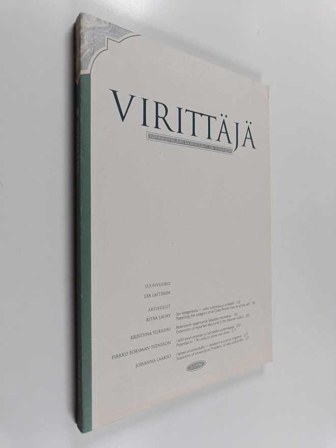 Virittäjä 2/1996 : kotikielen seuran aikakauslehti