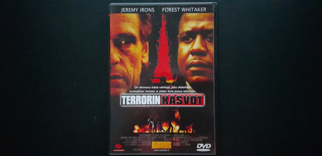 DVD: Terrorin Kasvot (Jeremy Irons, Forest Whitaker 2001)
