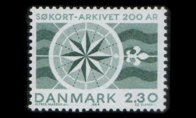 Tanska 802 ** Merikorttiarkisto 200v (1984)