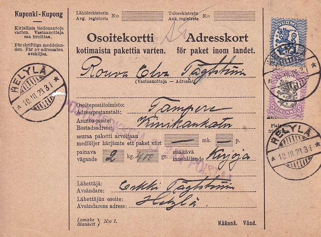LUOVUTETTU ALUE HELYLÄ 5JA2MK MERKIT
