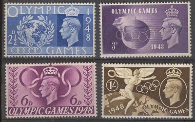 Olympia 1948 Lontoo - Englanti Mi 237-40 ++