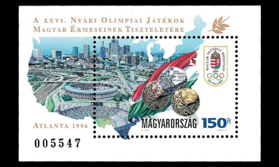 Unkari 4412BL236 ** Atlantan kesäolympialaisten mitalisteja