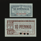 Saksa Notgeld 2 x 10 Pfennig, Herne 1917-19 - pikkukuva 1