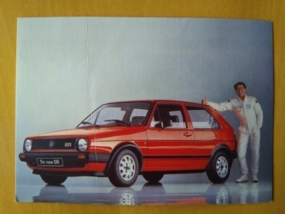 Volkswagen Golf GTI II postikortti 80-luvulta