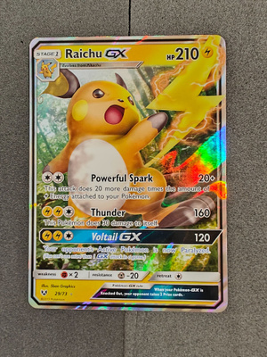 Raichu GX 29/73 Pokemon Shining Legends Sun & Moon Ultra Rar