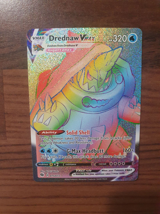 Pokemon Drednaw Vmax 075/073 Rainbow Rare