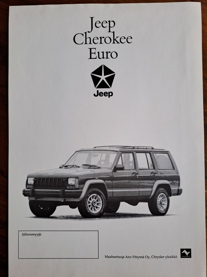 Jeep Cherokee Euro -esite 80-luvun lopusta