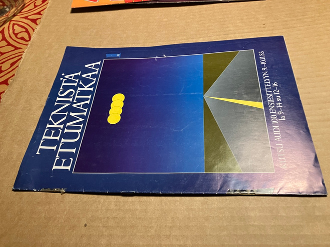 AUDI TEKNISTÄ ETUMATKAA ESITE 1985 HYVÄ