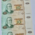 4xSeteli 10 mk 1980 HYVÄT Lähes Pakkasileät NumerotPeräkkäin - pikkukuva 1