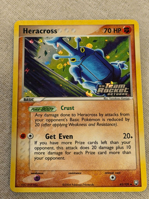 Pokémon Heracross 43/109 Reverse Holo Stamped EX Team Rocket