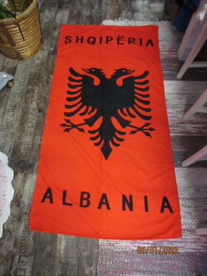 Shqiperia Albanian jalkapallomaajoukkue kylpypyyhe. Uusi.