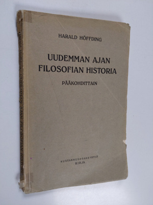 Harald Höffding : Uudemman ajan filosofian historia pääko...