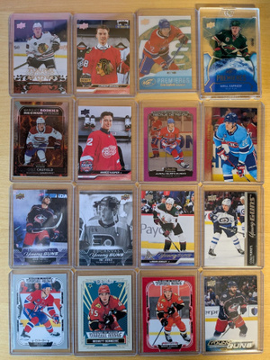 NHL Rookie RC -kortteja erivuosilta alk 0.50 EUR/kpl