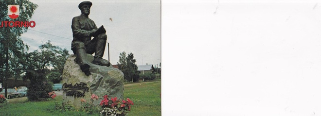Ylitornio , vaakuna, Väinö Katajan patsas,  b687