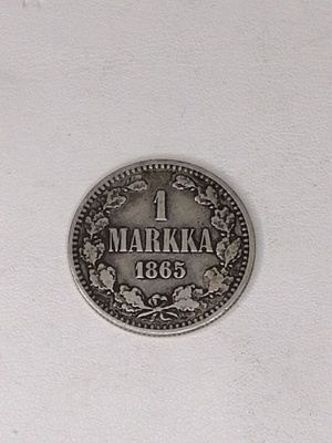 1 Markka 1865 Hopearaha