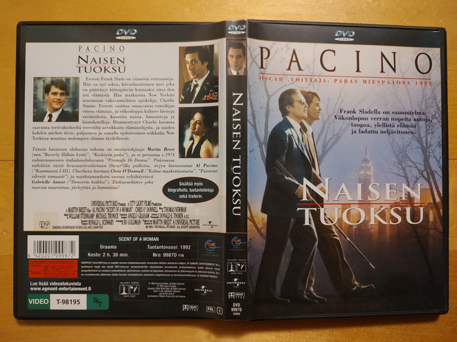 Naisen tuoksu (Scent of a Woman) DVD Egmont
