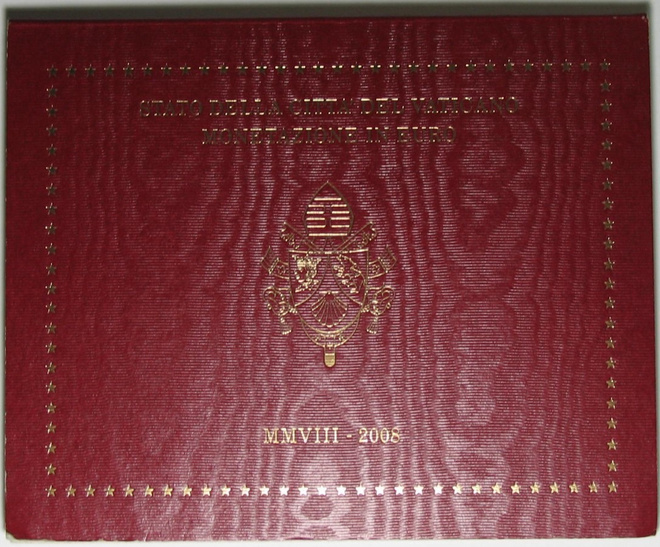 2008 VATIKAANI BU setti 1c- 2euro