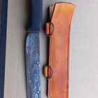 Seax-mallinen iso puukko ja nahkatuppi - pikkukuva 1