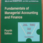 Roger W. Mills: Fundamentals of Managerial Accounting - pikkukuva 1