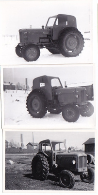 3 VANHAA Valokuva Kivat Traktorit 1950-l 6 x 9 cm