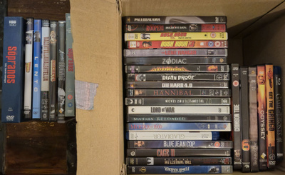 Leffapaketti 30DVD 2Bluray (Gladiator Zodiac Sopranos yms.)