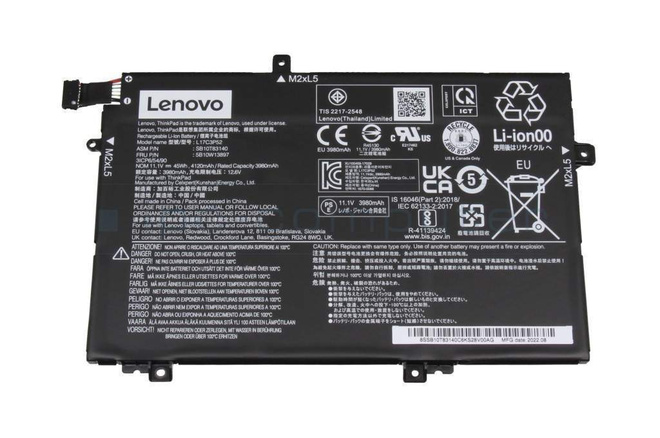 Kannettavan alkuperäinen sisäinen akku Thinkpad E480 E580 ym