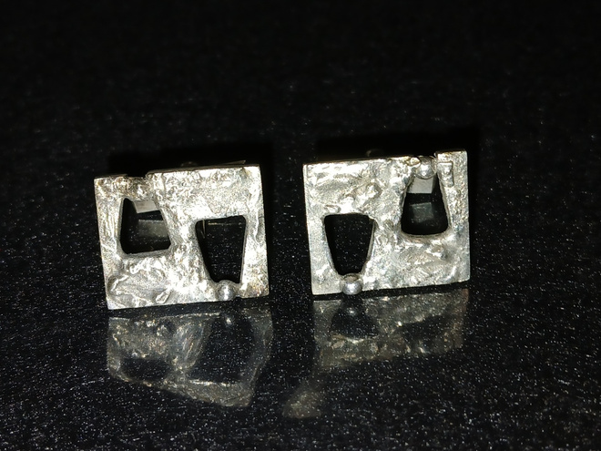 Vintage hopeaa Kalvosinnapit silver 60 luvulta