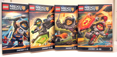 Lego Nexo Knights osat 1-20. Neljä dvd levyä.