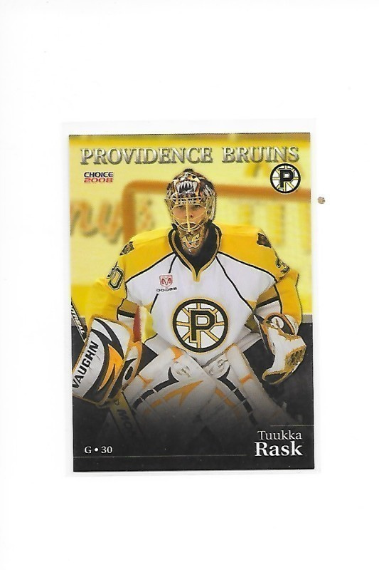 2007-08 Providence Bruins #15 Tuukka Rask farmi MV