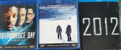 2012+ Day after tomorrow+ Independence day -Blu-Ray