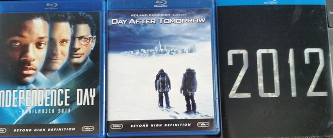 2012+ Day after tomorrow+ Independence day -Blu-Ray