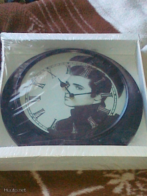 ELVIS AARON PRESLEY seinäkello 14" --- UPEA LAHJA!
