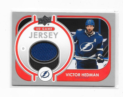 2021-22 UD Game Jersey # Victor Hedman Tampa Bay Lightning