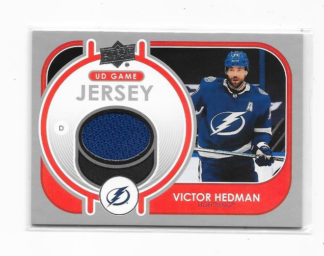 2021-22 UD Game Jersey # Victor Hedman Tampa Bay Lightning