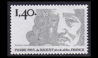 Ranska 2223 ** Pierre-Paul Riquet (1980)