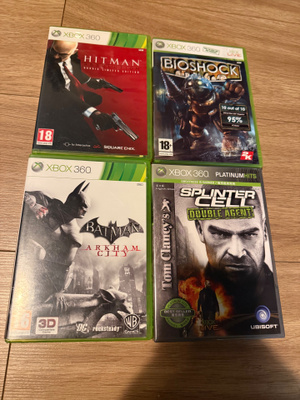 4 kpl xbox 360 pelejä