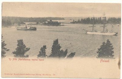 MAARIANHAMINA satamaa - vanha Carte Postale