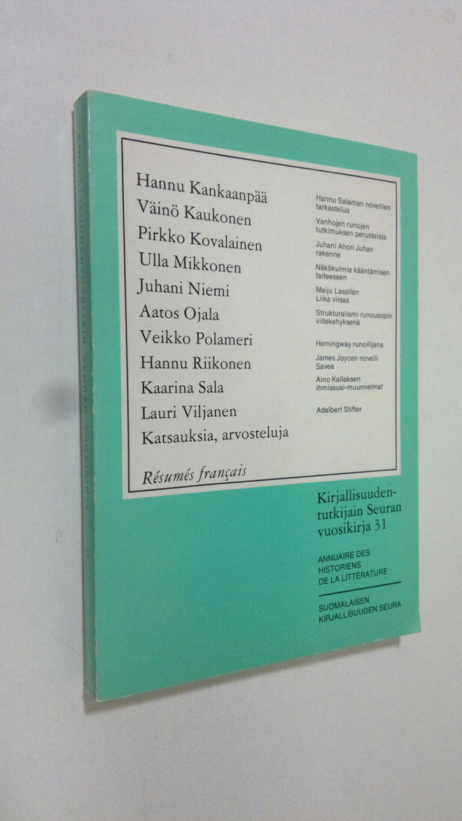 Kirjallisuudentutkijain Seuran vuosikirja 31
