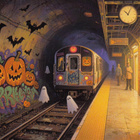Halloween aaveet metroasemalla - pikkukuva 1