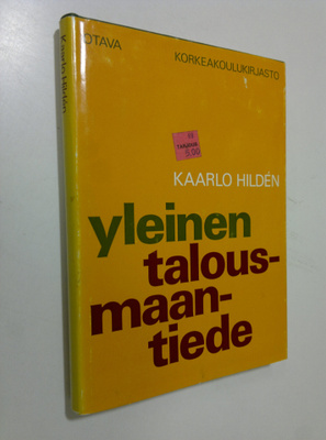 Kaarlo Hilden : Yleinen talousmaantiede
