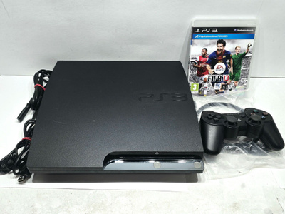 PS3 Slim 320GB konsoli + ohjain + 13 peliä [6]
