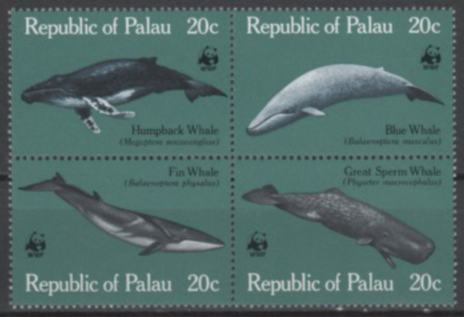 (S0540) PALAU, 1983 (WWF. Whales). Mi ## 20-23. MNH**