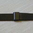 20mm Mesh rannekellon teräsranneke - musta - pikkukuva 2