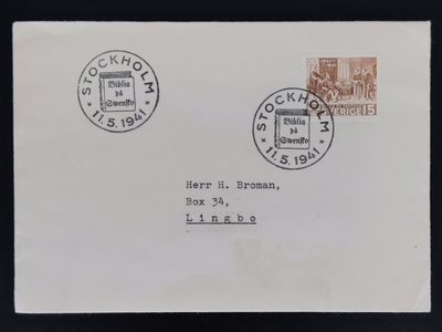 1941 FDC Ruotsi Biblia