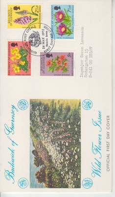 Guernsey kukka aiheinen FDC