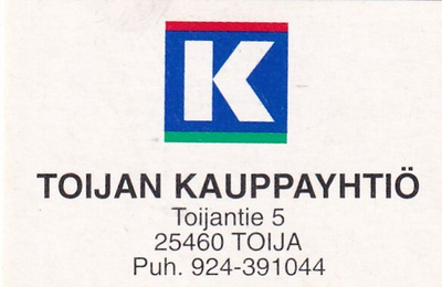 Toija. Toijan Kauppayhtiö .    s67