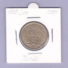Turkki 1000 Lira v.1991 KM#997 - pikkukuva 1