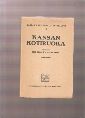 Reinilä & Krank: Kansan kotiruoka, Otava 1920, 3.p., K3