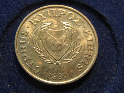 5 cents 1990. Kypros - Cyprus