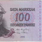 100 Markkaa 1976 A-sarjaa tähdellä, kl.6 - pikkukuva 1